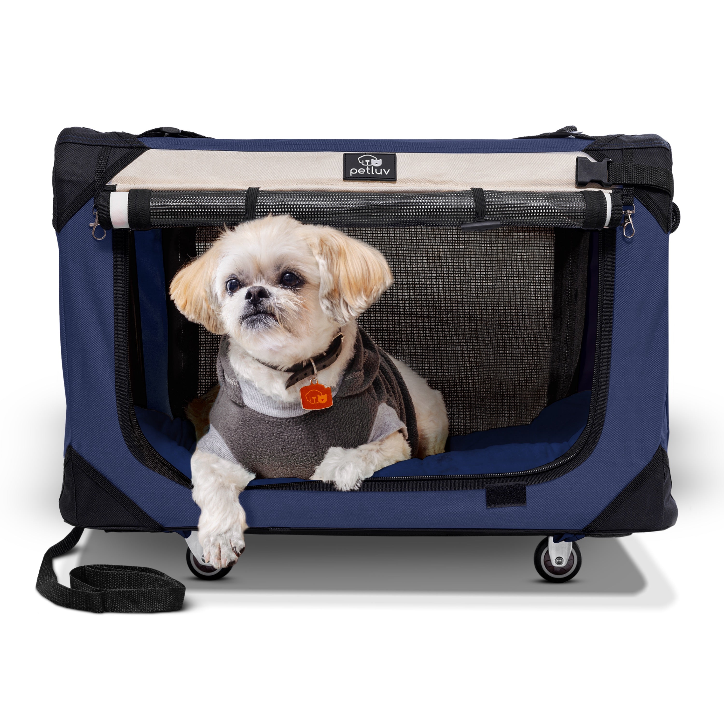 PetLuv Pull-Along Rolling Cat & Dog Carrier & Travel Crate