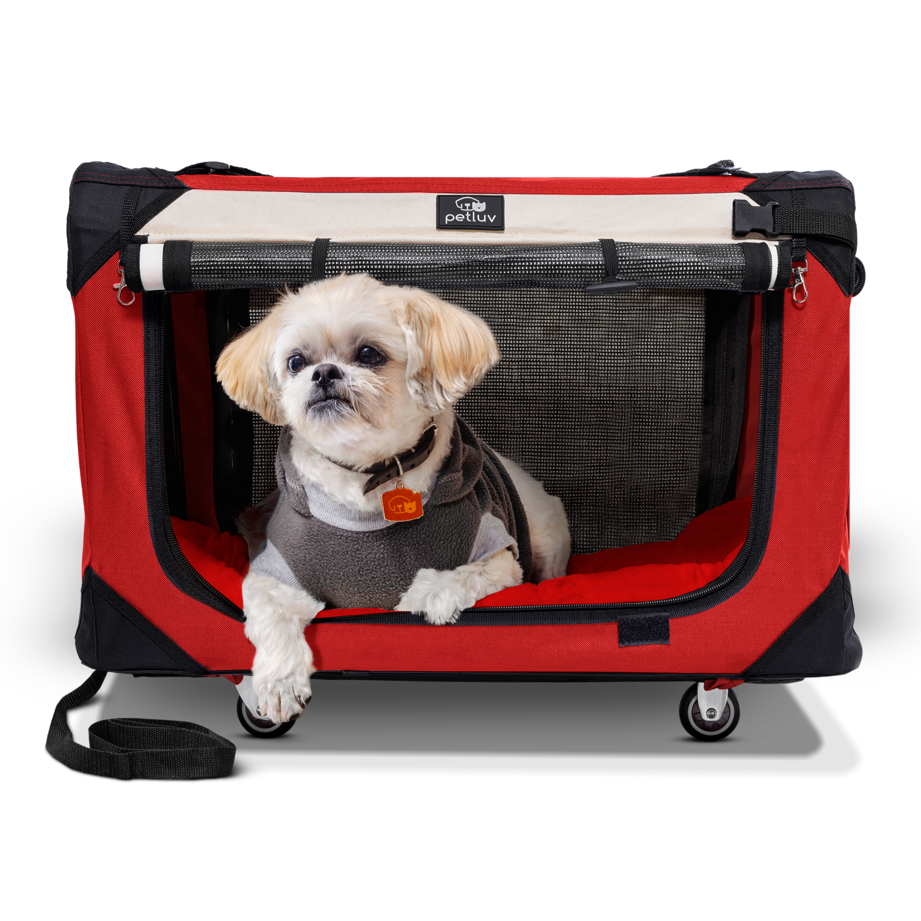 PetLuv Pull-Along Rolling Cat & Dog Carrier & Travel Crate