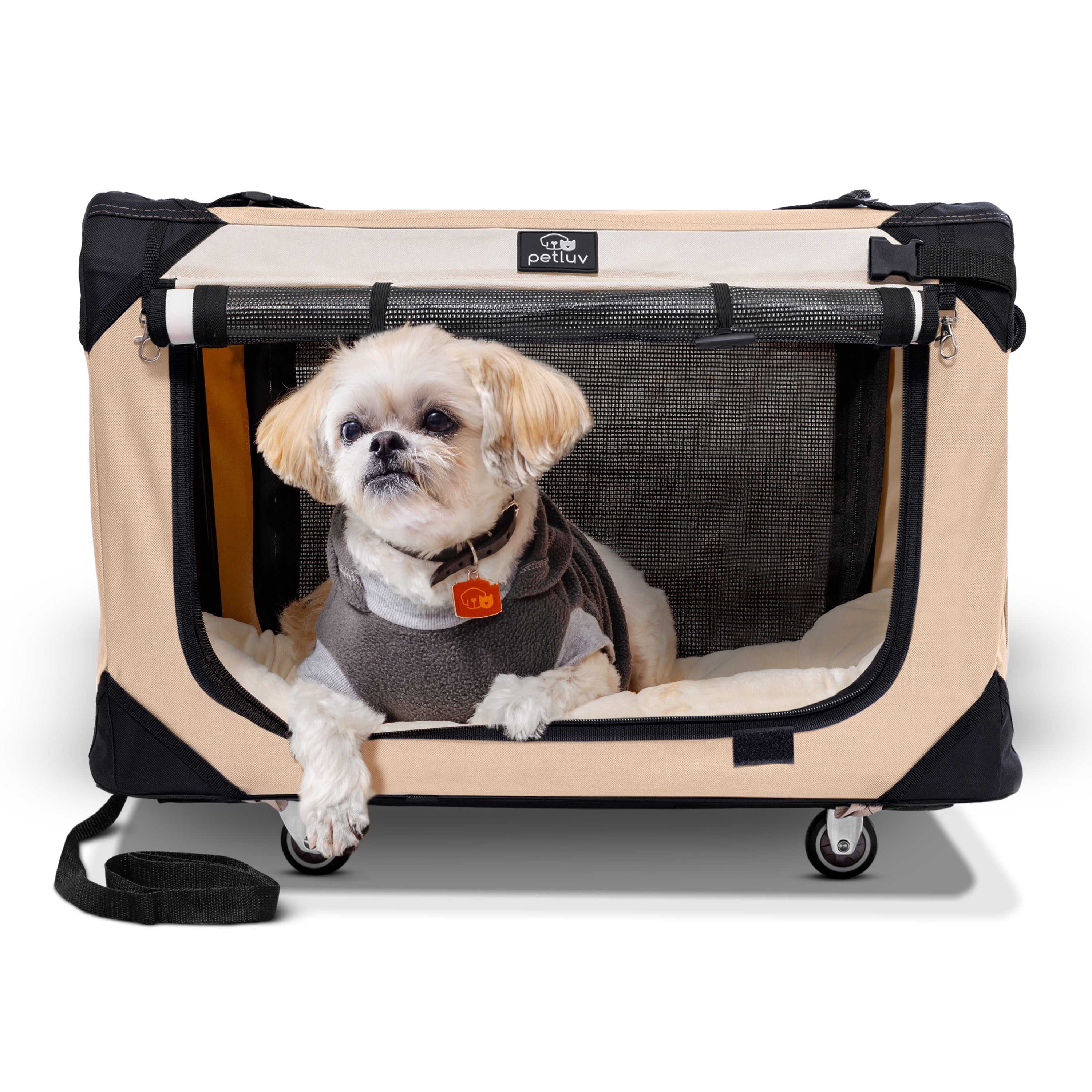 PetLuv Pull-Along Rolling Cat & Dog Carrier & Travel Crate